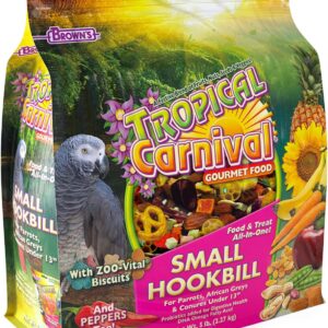 F.M. Brown’s Tropical Carnival gourmet food for parrots and conures under 13